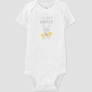 Carter's JOY Baby 'My First Easter' Bodysuit White NWT